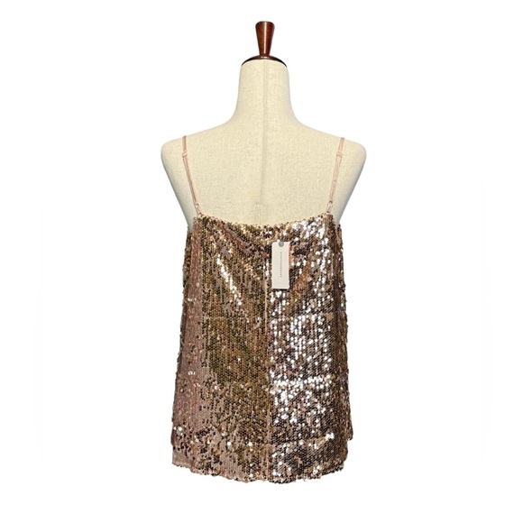 Anthropology Sunday in Brooklyn Rose Gold Sequin Camisole. Size M #1641 NWT - Picture 3 of 5